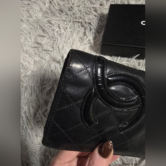 Chanel Black W/ Hot Pink Interior Cambon Long Wallet (EUC)(READ DESCRIPTION) - Picture 13 of 16